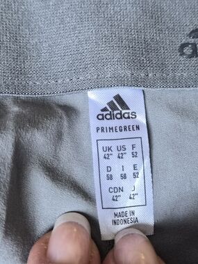 adidas Men Shorts Primegreen Gray Clothing Tag